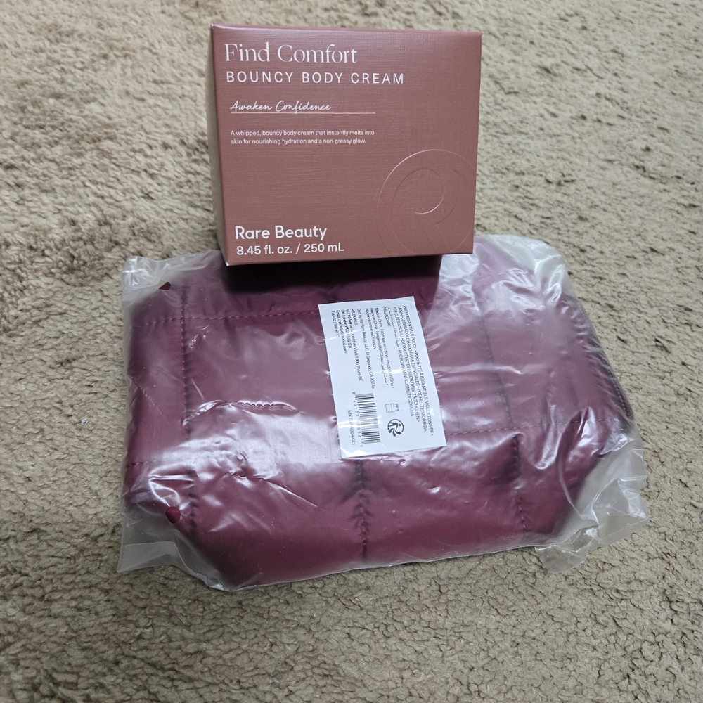Rare Beauty Find Comfort Bouncy Body Cream in Rich Maroon